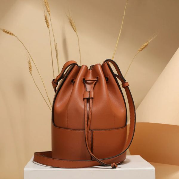 Leather Bucket Bag