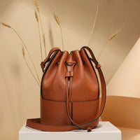 Thumbnail for Leather Bucket Bag