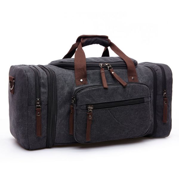 Canvasdufflebagblack