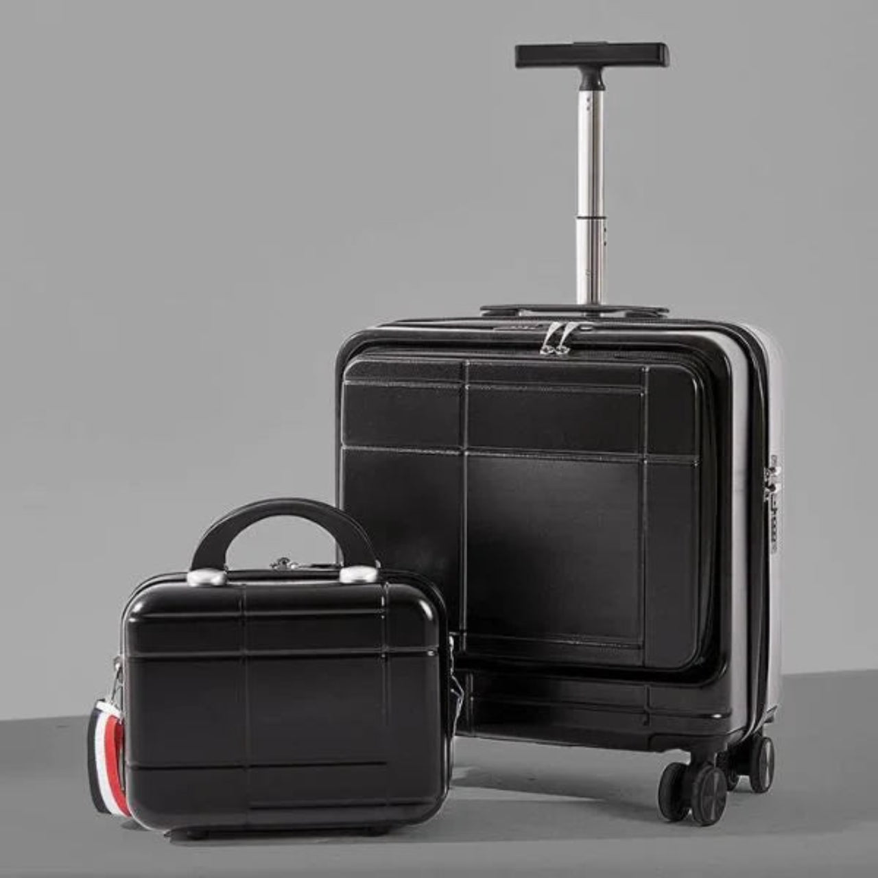 Premium Trolley Suitcase Set Black