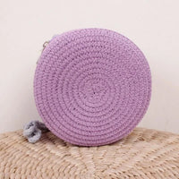 Thumbnail for Round Beach Bag Purple