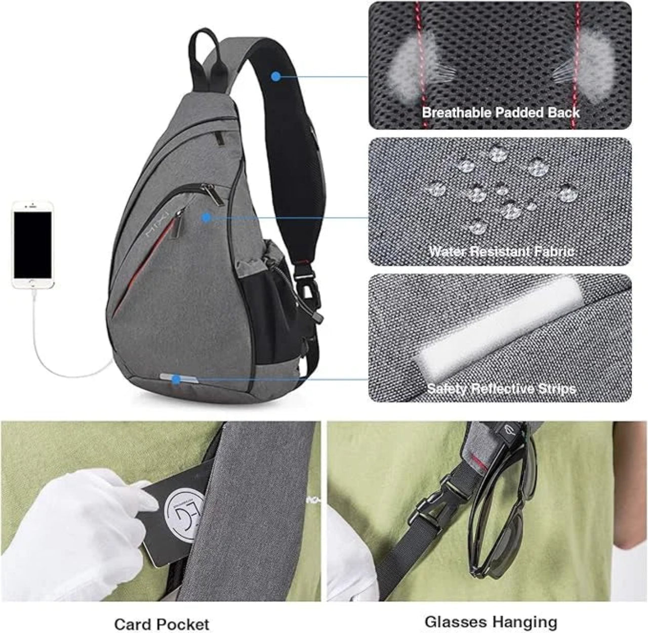 TriangleSlingBagmenwaterproof
