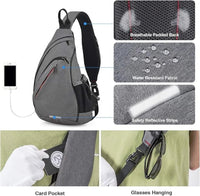 Thumbnail for TriangleSlingBagmenwaterproof