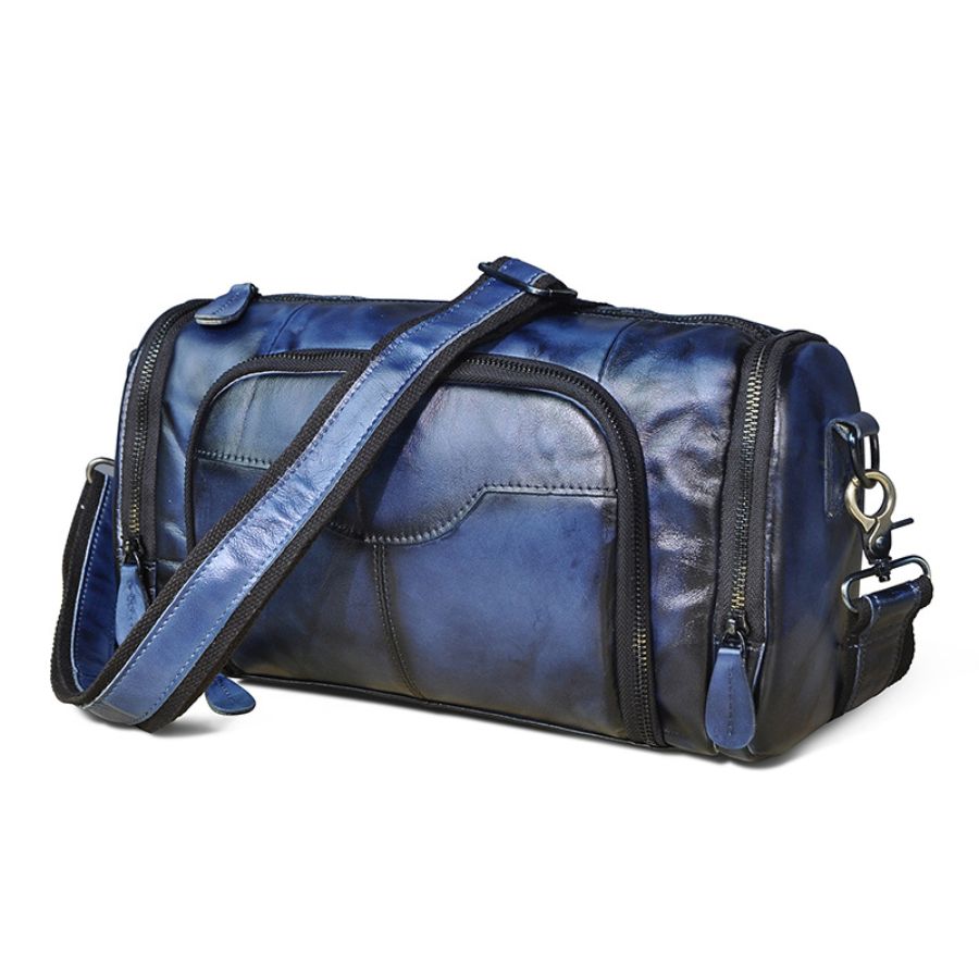 VintageLeatherBagblueblack