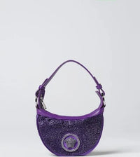 Thumbnail for Versace Purple Mini Crystal Repeat Bag