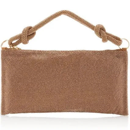 Cult Gaia Nano Hera crystal-embellished Satin Shoulder Bag Gold