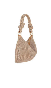 Thumbnail for Cult Gaia Nano Hera crystal-embellished Satin Shoulder Bag Gold