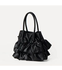 Thumbnail for Women's Pleated Ruffled Handbag White