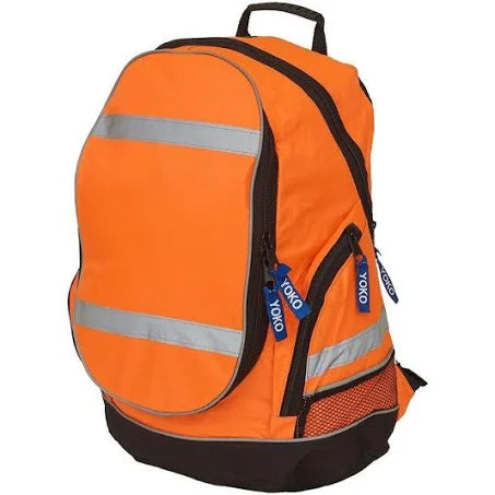 Yoko London Hi-Vis Backpack (One Size, Orange/Black)