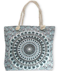 Thumbnail for Rope Handle Mandela Bag - Sky Blue