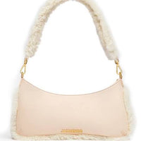 Thumbnail for Jacquemus - Le Bisou Doux Leather Shoulder Bag - Light Beige - 01