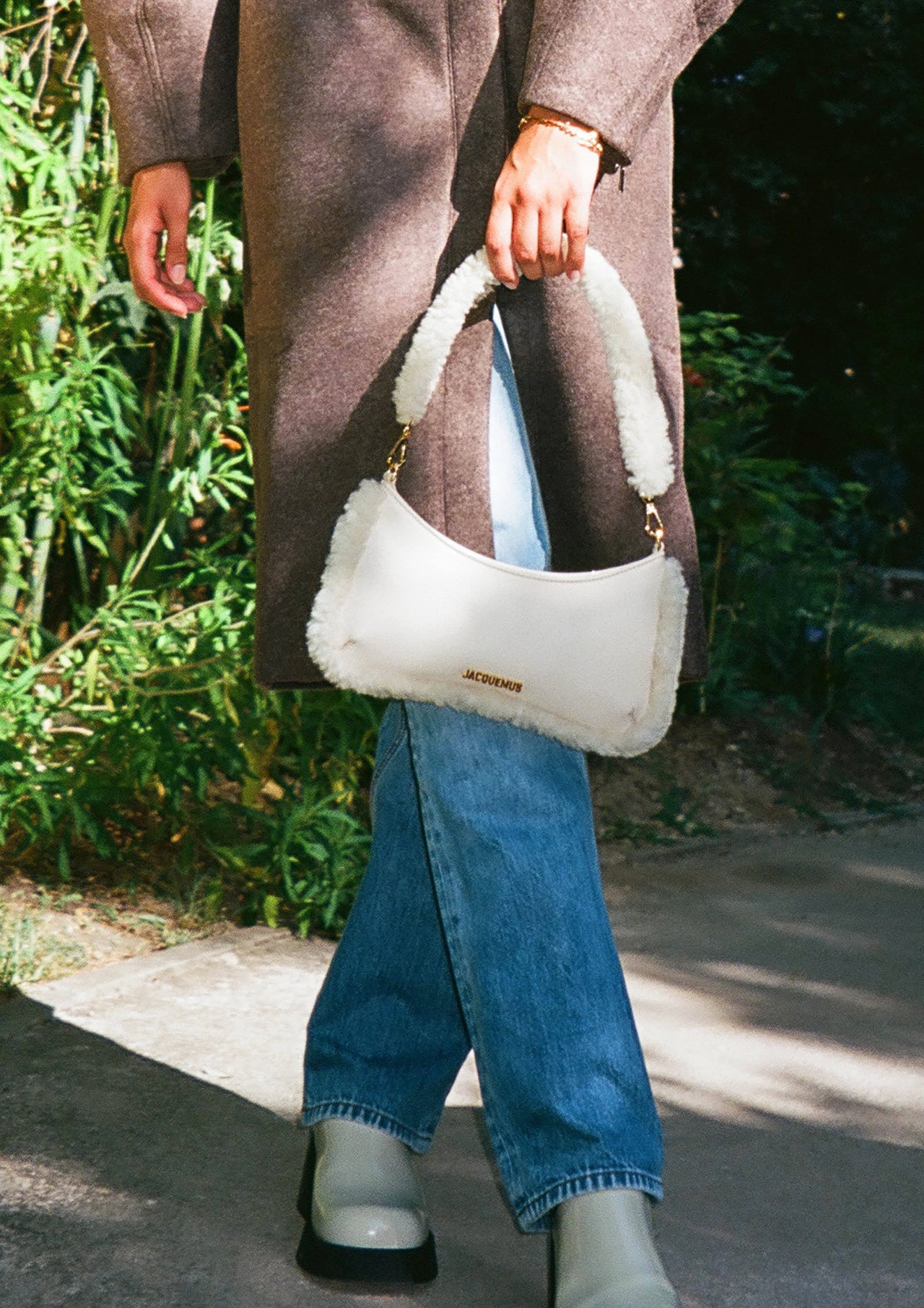 Jacquemus - Le Bisou Doux Leather Shoulder Bag - Light Beige - 01