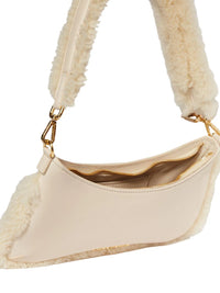 Thumbnail for Jacquemus - Le Bisou Doux Leather Shoulder Bag - Light Beige - 01