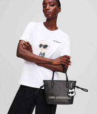 Thumbnail for Karl Lagerfeld Ikon Mono Handbag, Black