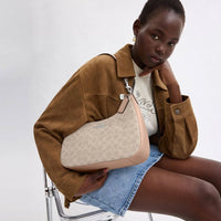 Thumbnail for Coach Teri Hobo Bag in Silver/Maple | Stylish Women's Handbag