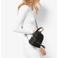 Thumbnail for Michael Kors Rhea Zip - Backpack - Leather - Black