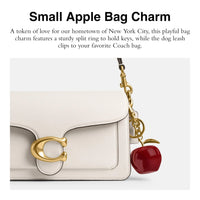 Thumbnail for Coach Small Apple Bag Charm - Brass/Multi Keychain Accessory For Women