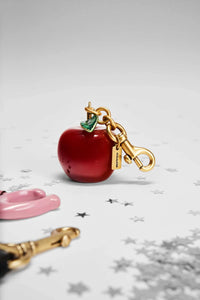 Thumbnail for Coach Small Apple Bag Charm - Brass/Multi Keychain Accessory For Women