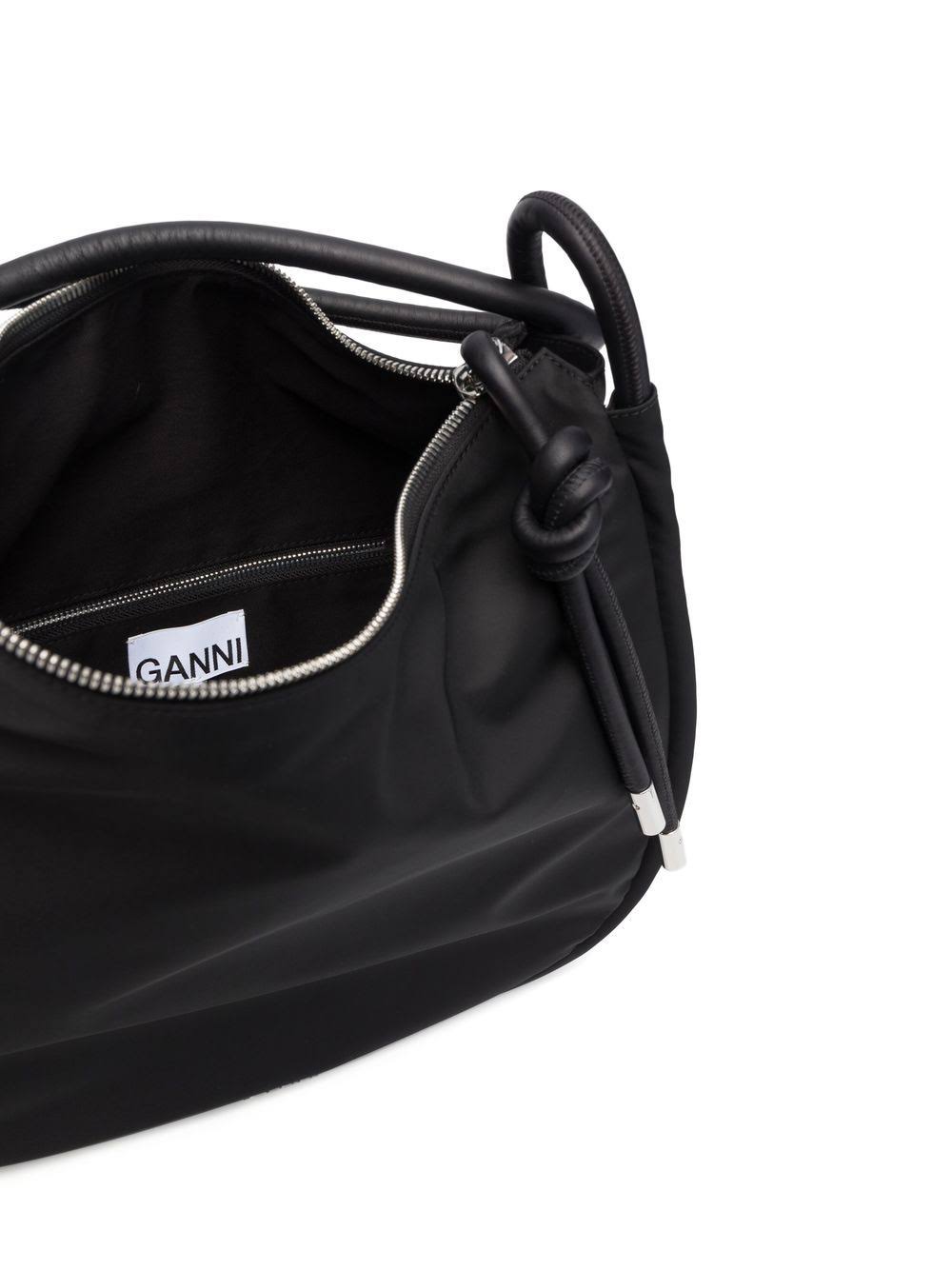 GANNI knot-strap Tote Bag - Black - Size: Regular - Female