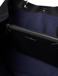 Thumbnail for Emporio Armani - ASV Large Ecological Leather Myea Shopper Bag, Woman, Black ...
