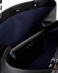 Thumbnail for Emporio Armani - ASV Large Ecological Leather Myea Shopper Bag, Woman, Black ...