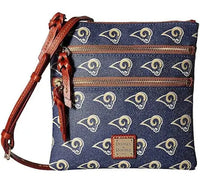 Thumbnail for Dooney & Bourke La Rams NFL Football Los Angeles Triple Zip Crossbody Purse Bag