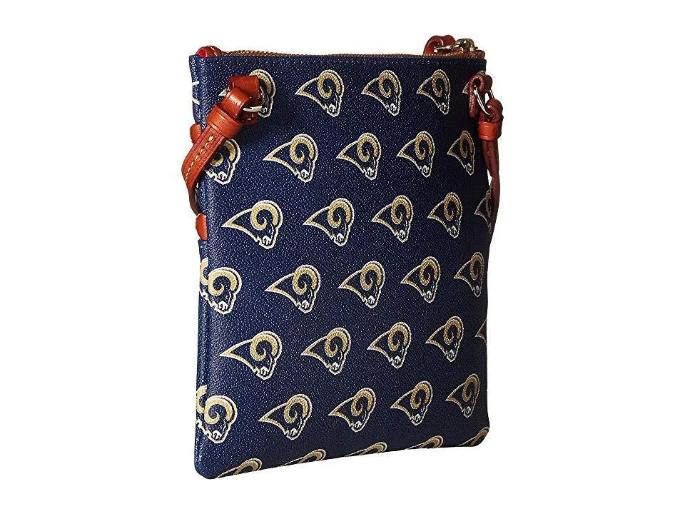 Dooney & Bourke La Rams NFL Football Los Angeles Triple Zip Crossbody Purse Bag