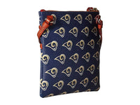 Thumbnail for Dooney & Bourke La Rams NFL Football Los Angeles Triple Zip Crossbody Purse Bag