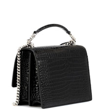 Thumbnail for Saint Laurent Sunset crocodile-effect Shoulder Bag - Black