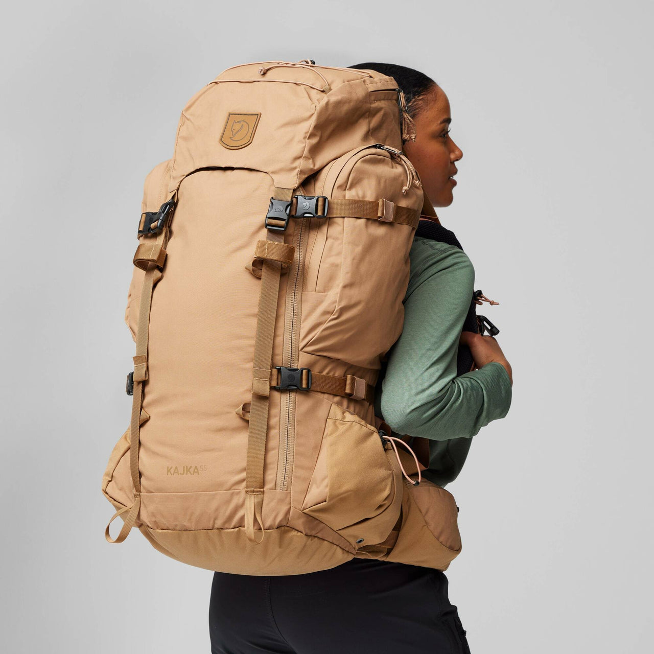 Fjällräven Kajka 55 Walking Backpack (55 L - S/M, Blue)