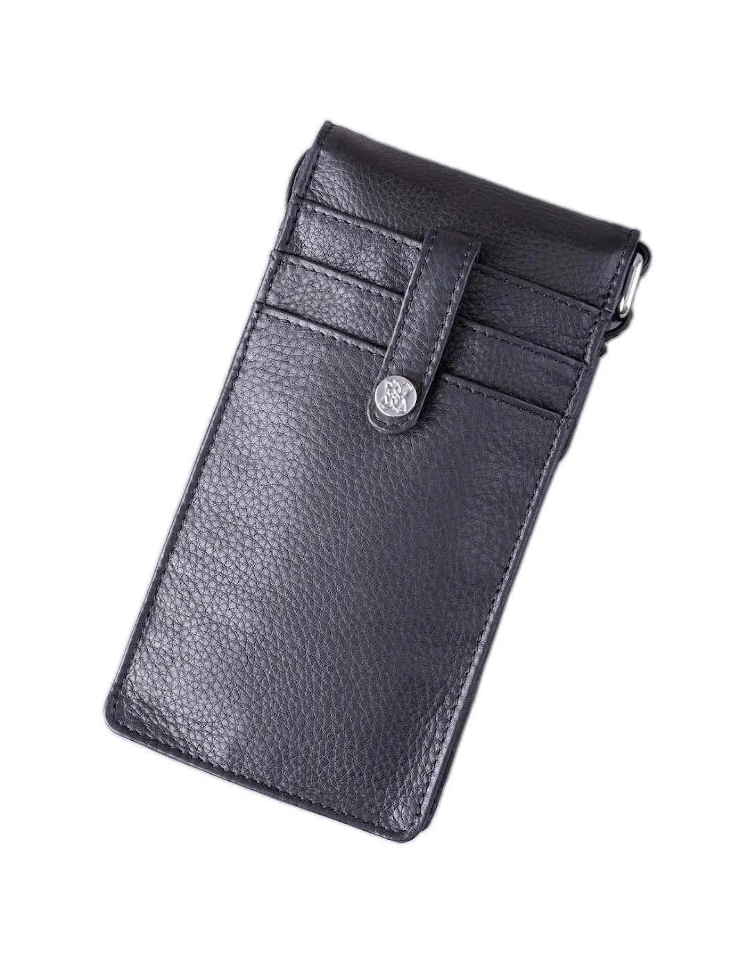 Lakeland Leather - 'Bowness' Leather Cross Body Phone Pouch - Black