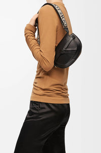 Thumbnail for Loewe Gate Dual Mini Leather and Jacquard Shoulder Bag Black Female