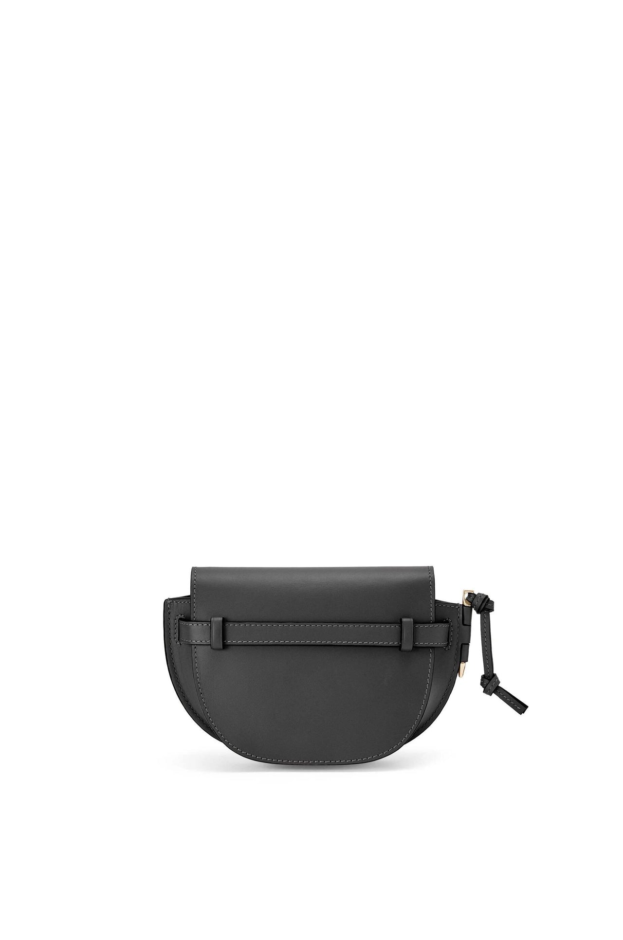Loewe Gate Dual Mini Leather and Jacquard Shoulder Bag Black Female