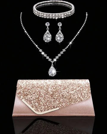 Glamorous,Exquisite,Quiet Luxury Women's Elegant Sparkling Decoration Evening ...