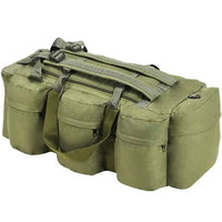 Thumbnail for vidaXL 3-in-1 Army-Style Duffel Bag 90 L Olive Green