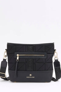 Thumbnail for River Island Womens Black Webbing Quilted Cross Body Bag in One Size