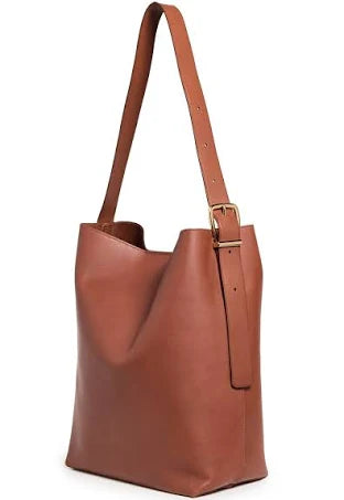 Madewell The Essential Bucket Tote in Leather Handbags Warm Cinnamon
