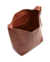 Thumbnail for Madewell The Essential Bucket Tote in Leather Handbags Warm Cinnamon