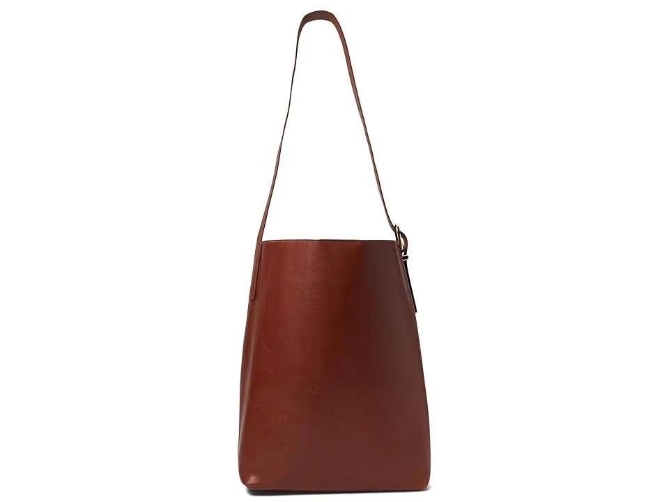 Madewell The Essential Bucket Tote in Leather Handbags Warm Cinnamon