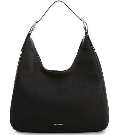 Mk Nolita Large Pebbled Leather Hobo Shoulder Bag - Black - Michael Kors