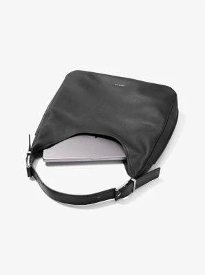Mk Nolita Large Pebbled Leather Hobo Shoulder Bag - Black - Michael Kors