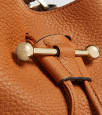 Thumbnail for Strathberry Small Leather Lana Osette Bucket Bag - Brown - One size