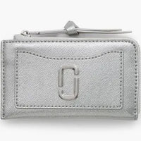 Thumbnail for The Metallic Utility Snapshot Top Zip Multi Wallet in Silver