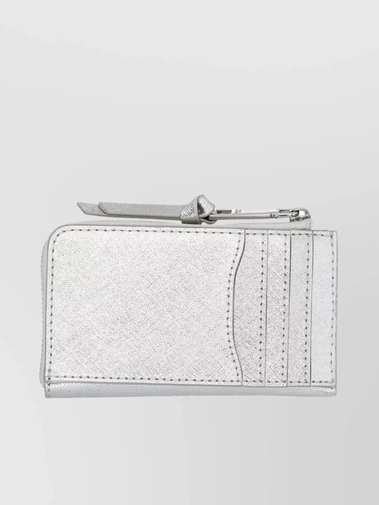 The Metallic Utility Snapshot Top Zip Multi Wallet in Silver