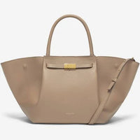 Thumbnail for DeMellier | The Midi New York in Dark Sand Small Grain | Leather Shoulder Bag