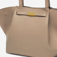 Thumbnail for DeMellier | The Midi New York in Dark Sand Small Grain | Leather Shoulder Bag