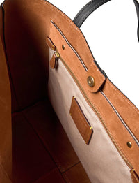 Thumbnail for Coach North 32 Leather Tote Bag Black