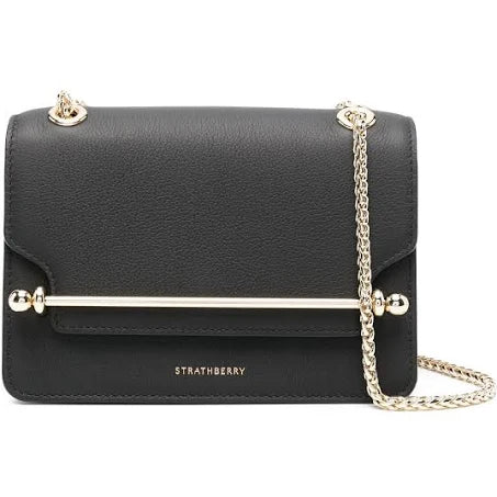 Strathberry Mini Leather East West Bag - Black - One Size