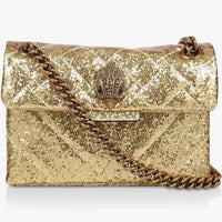 Thumbnail for Kurt Geiger London Women's Cross Body Bag Gold Glitter Mini Kensington