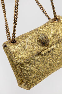 Thumbnail for Kurt Geiger London Women's Cross Body Bag Gold Glitter Mini Kensington
